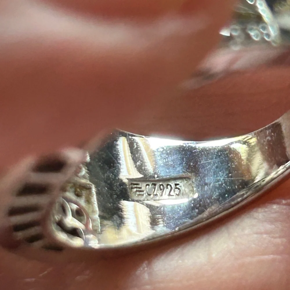 Silver Crystal Size 8 Multi-Row Statement Ring - Clear